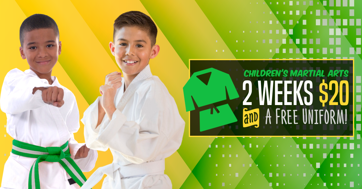 Polaris Taekwondo Facebook ad: 2 Weeks for $20 - Includes a Free Uniform!