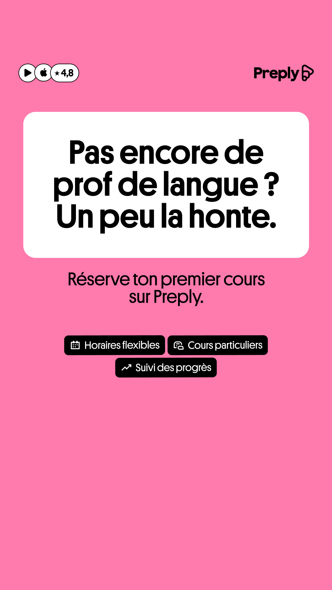 Preply Facebook ad