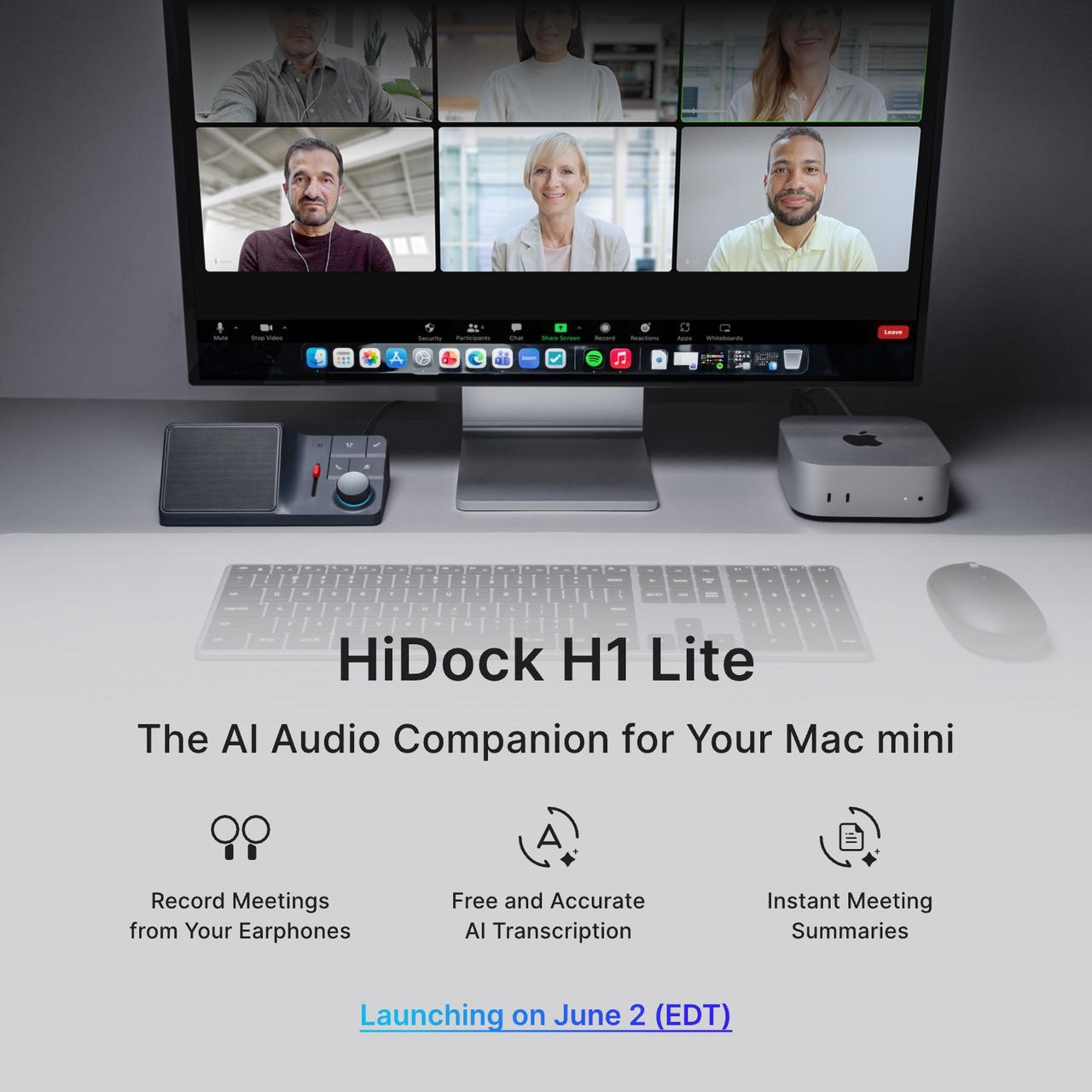 HiDock Facebook ad: Reserve Launch Special $20 off. Free Shipping.
