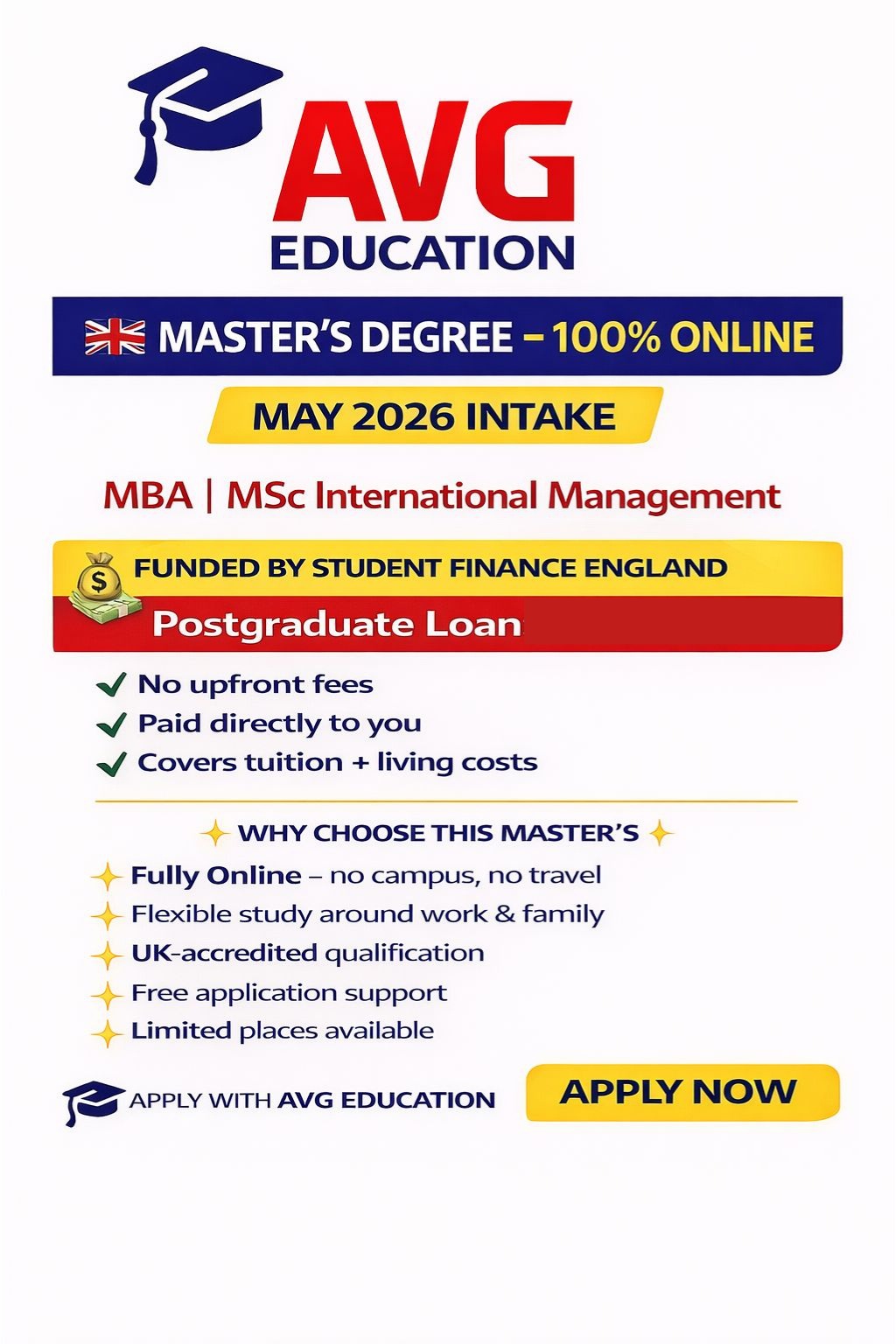 University Admission Facebook ad: AVG EDUCATION