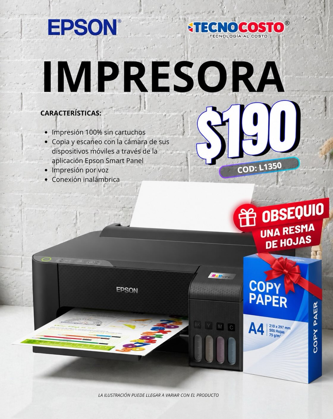 Tecnocosto Facebook ad: ¡ESTRENA IMPRESORA EPSON Y LLÉVATE UN REGALO!