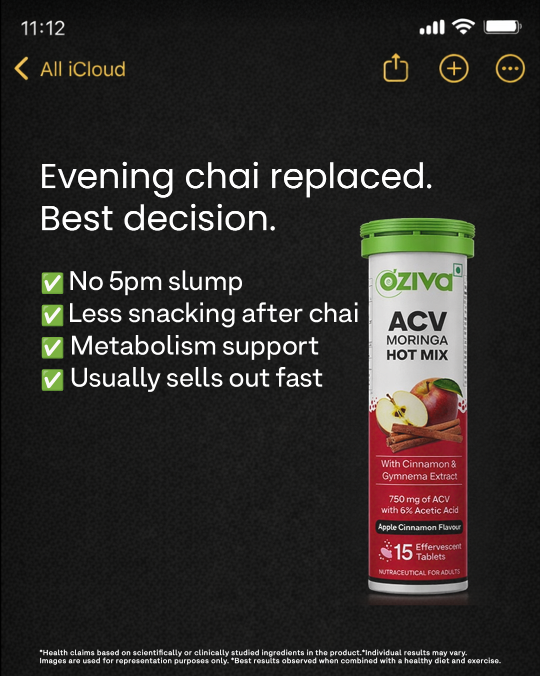 OZiva Facebook ad