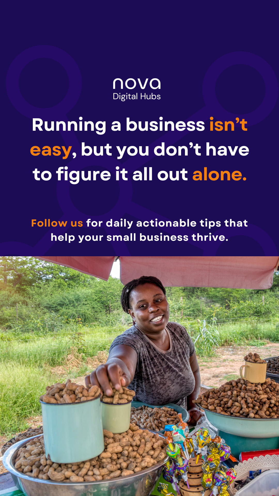 NOVA Digital Hubs Nigeria Facebook ad: For women in business.