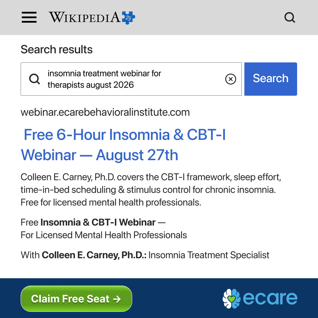 eCare Behavioral Health Institute Facebook ad
