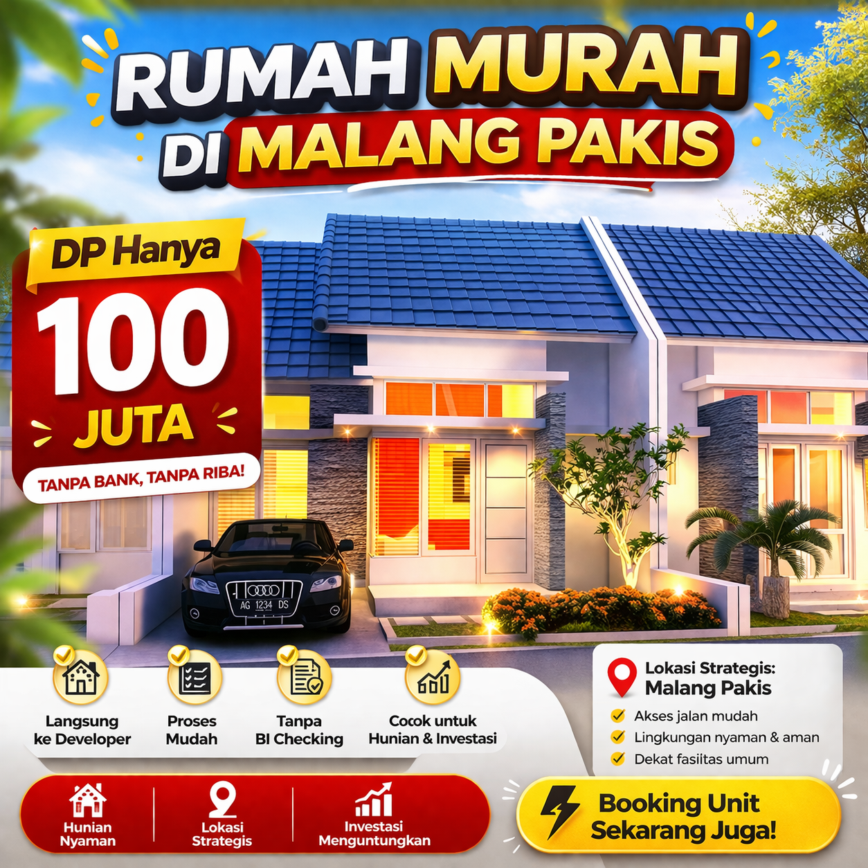 PT Oma Syariah Facebook ad: Punya DP Rp100 Juta? Miliki Rumah Tanpa Bank!