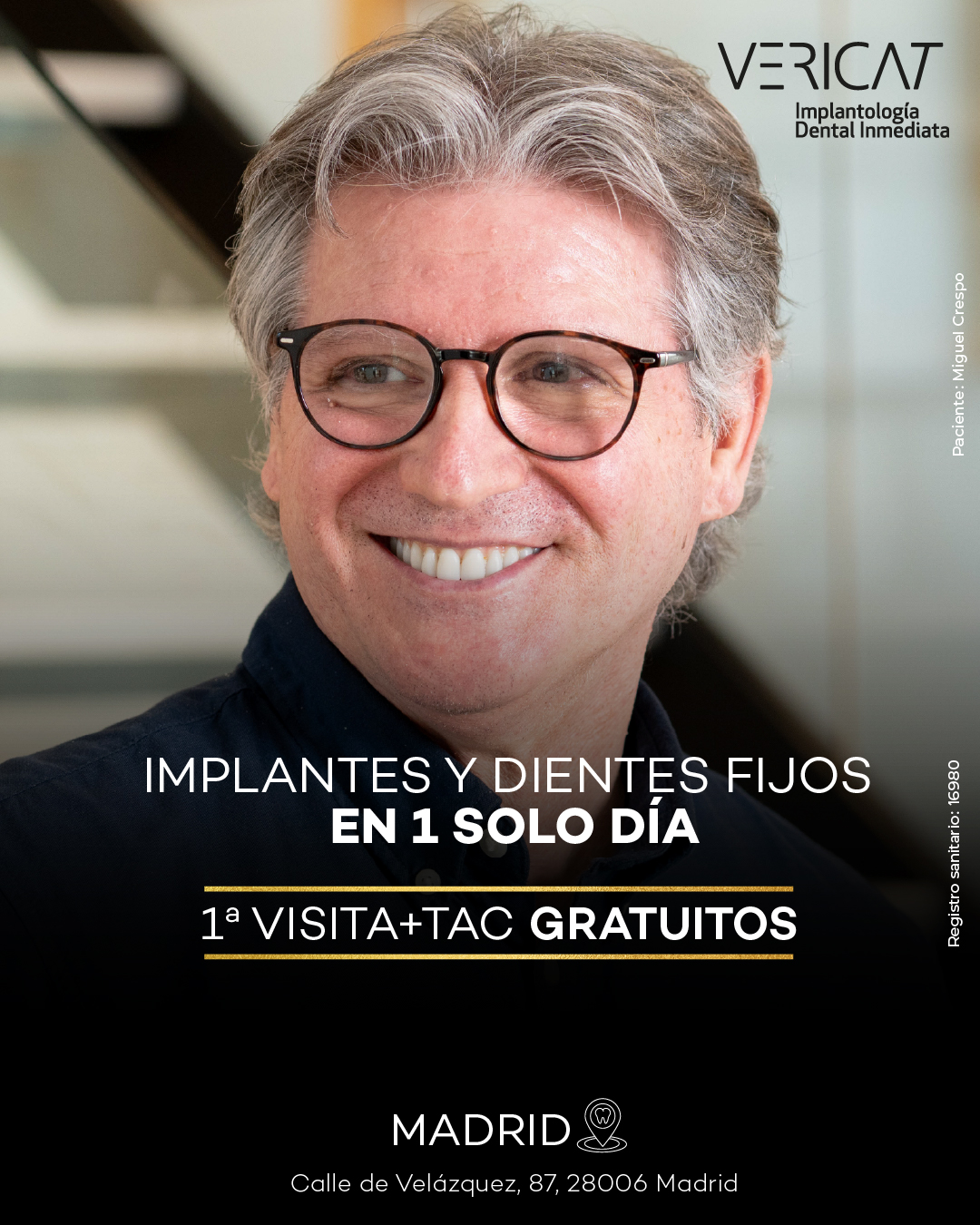 Vericat Implantología Inmediata. Clínica de implantes dentales. Facebook ad: Vericat