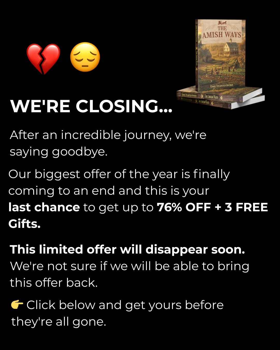 The Amish Ways Facebook ad