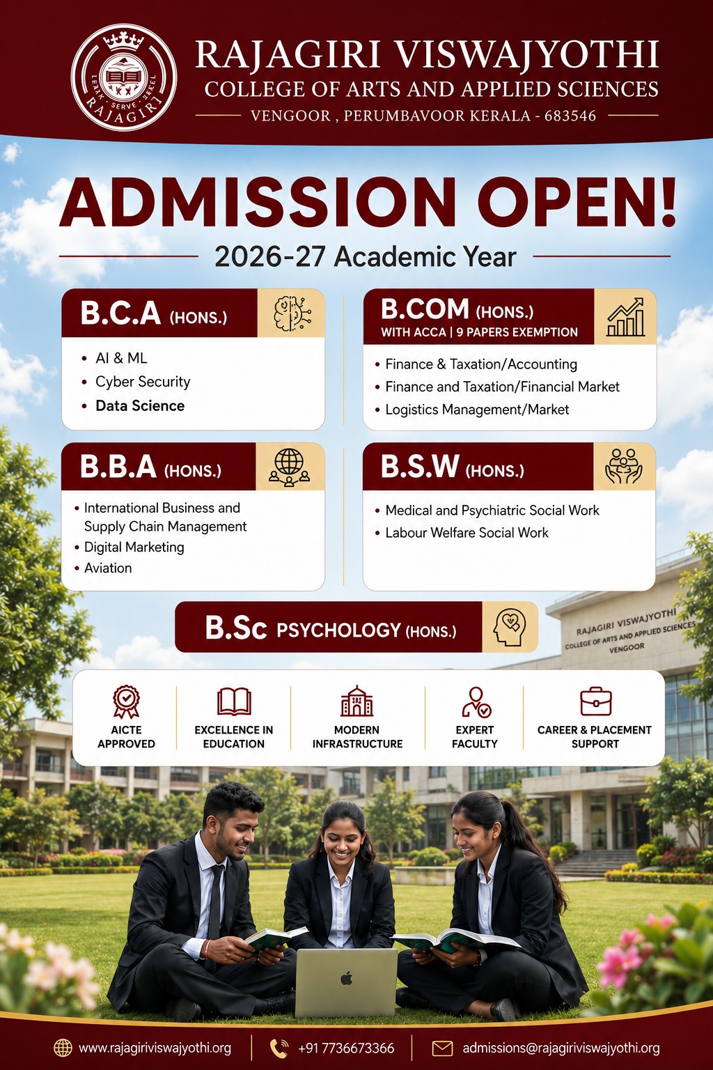 Rajagiri college Facebook ad