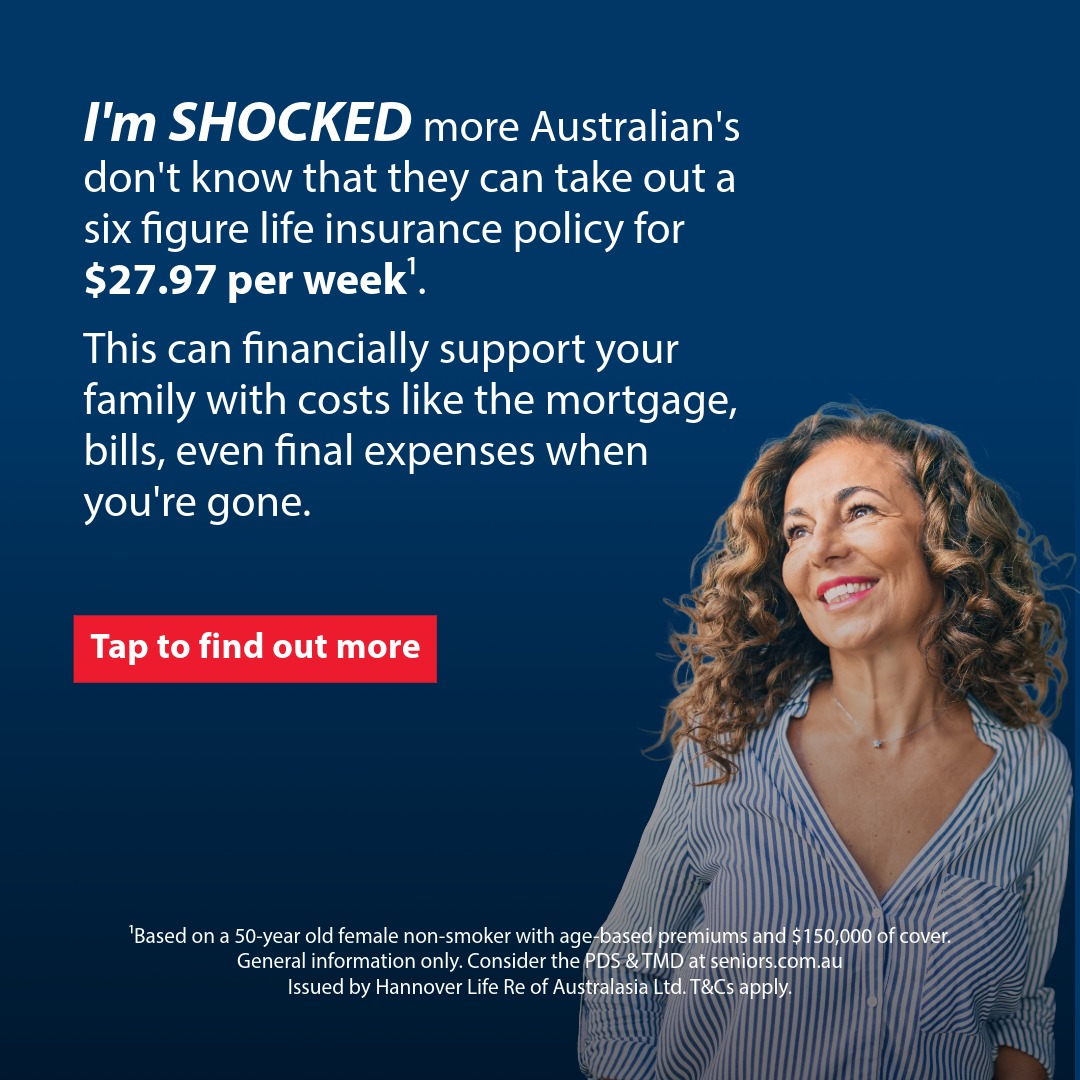 Australian Seniors Insurance Agency Facebook ad