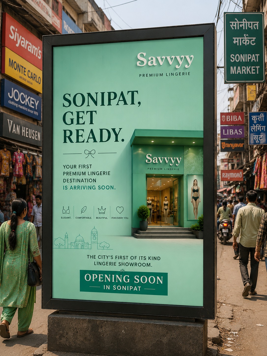 Savvyy Facebook ad: Delhi's Premium Lingerie Store is Coming to Sonipat!