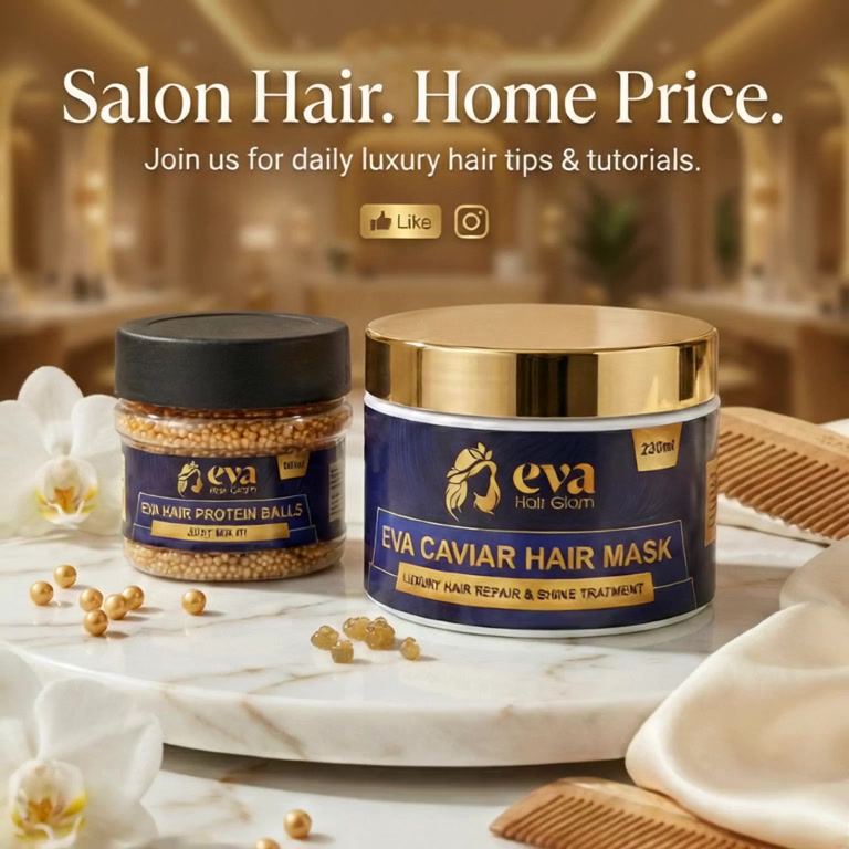 Eva Hair Glam Facebook ad from Feb 16, 2026