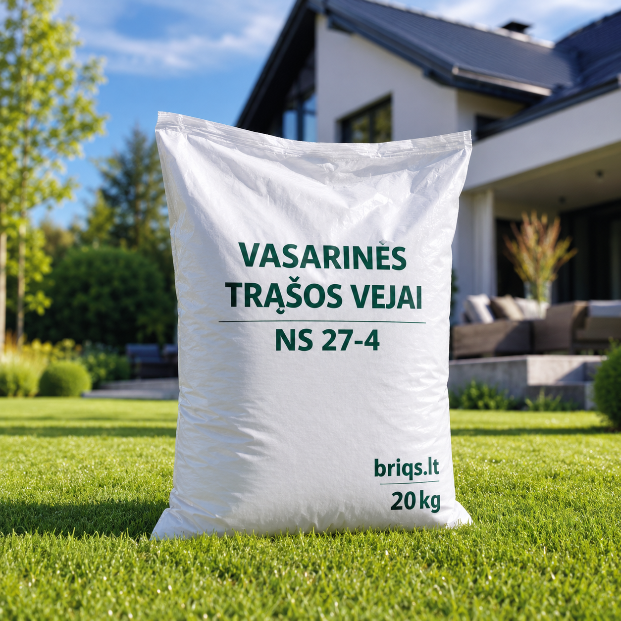 Briqs.lt Facebook ad: Laikas pamaitinti veją