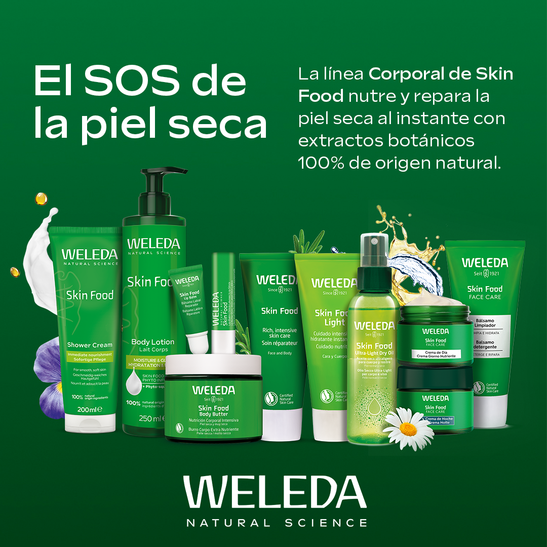 Weleda Facebook ad: Adiós piel seca