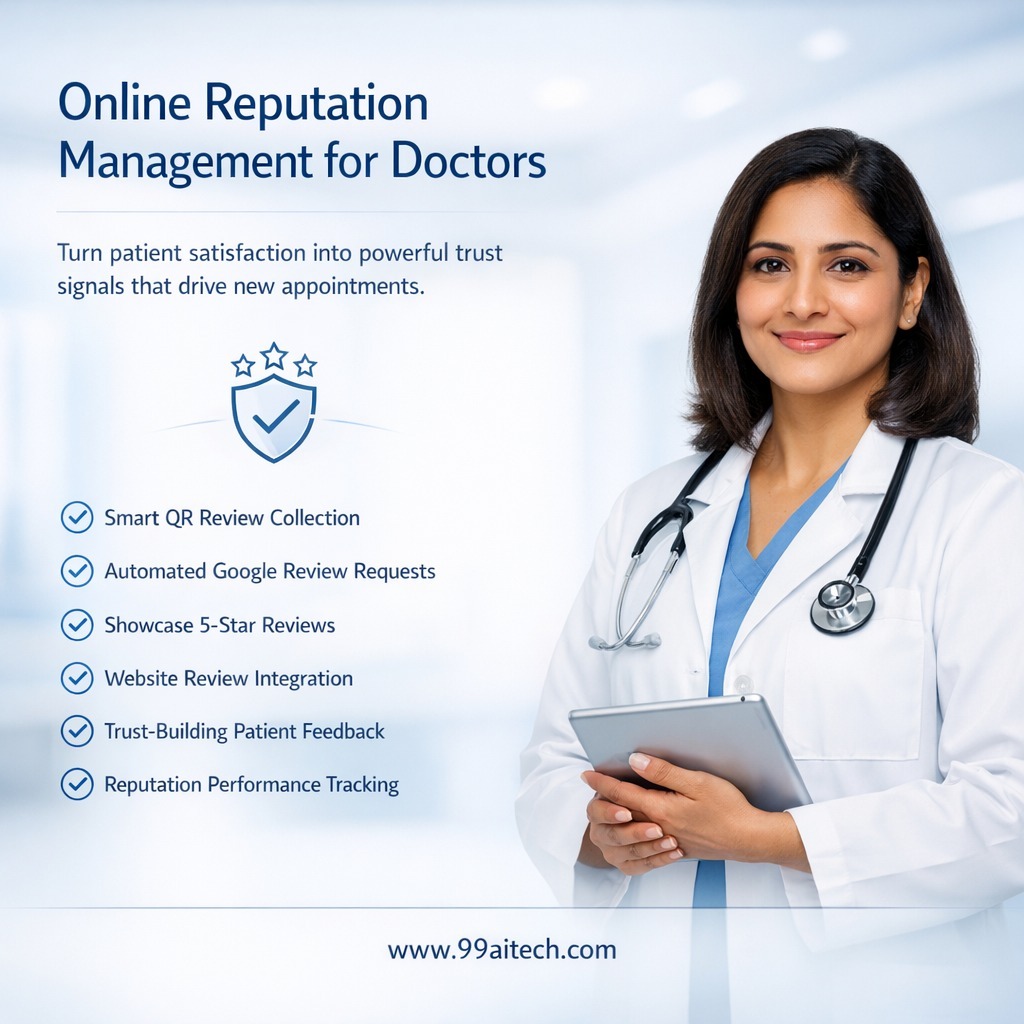 99AiTech Facebook ad: Online Reputation Management for Doctors