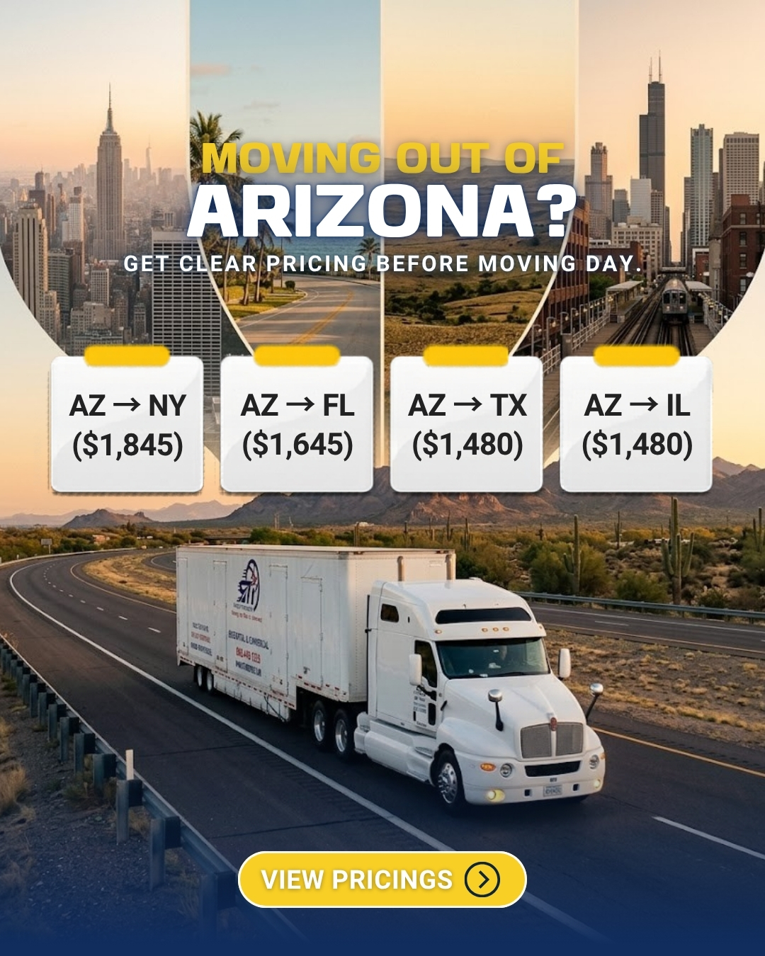 STI Movers Phoenix - Best Phoenix Moving Company Facebook ad: Arizona Long-Distance Pricing