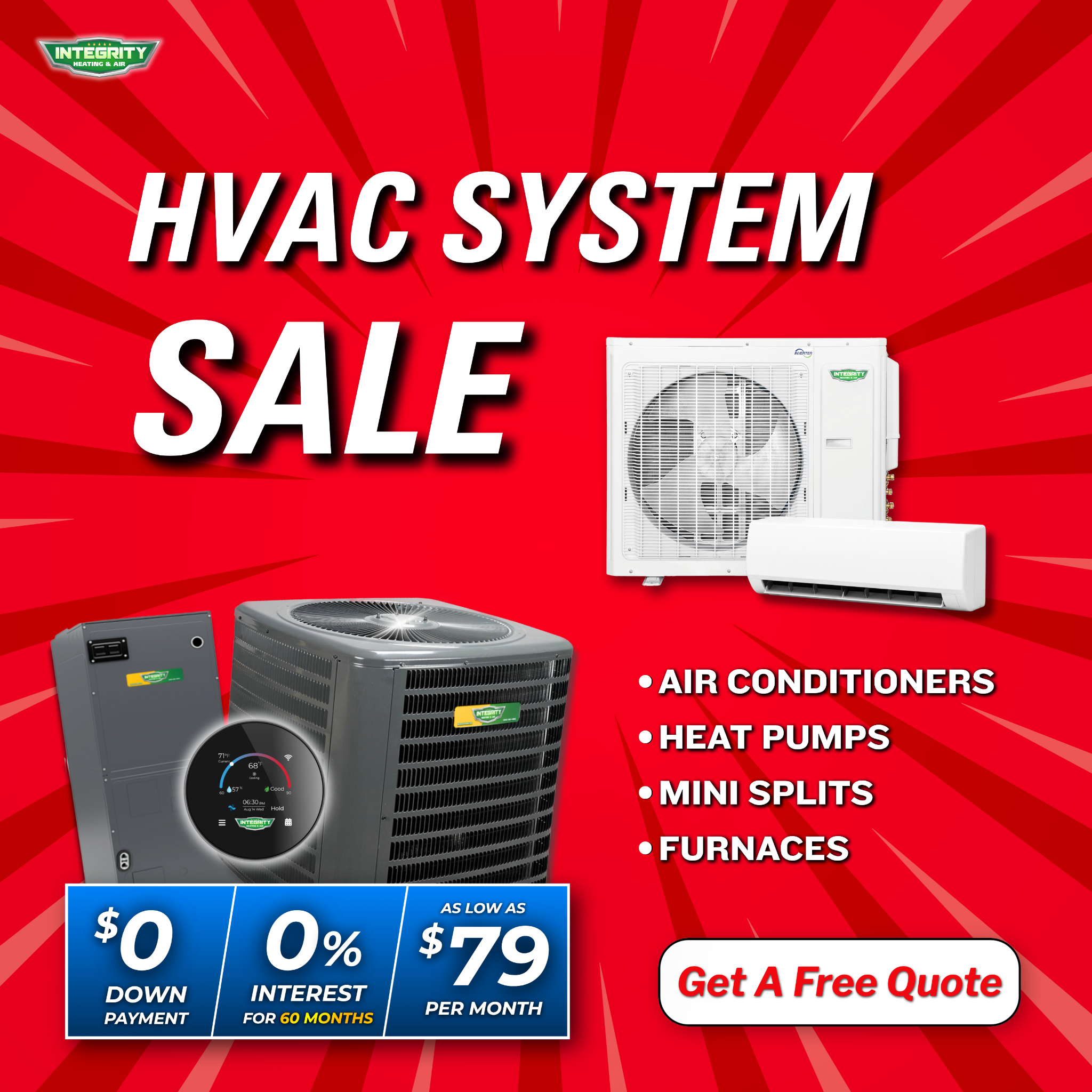 Integrity Heating & Air Facebook ad
