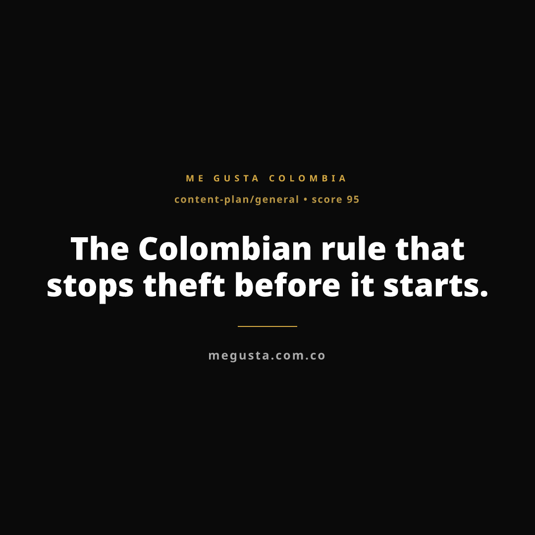 Me Gusta Colombia Facebook ad: The rule that keeps tourists safe in Colombia…