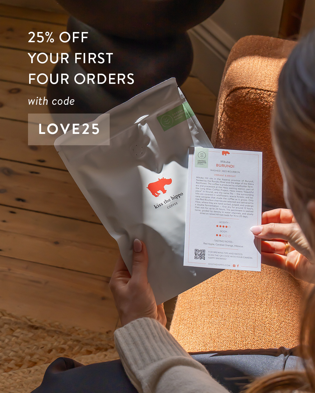 Kiss the Hippo Coffee Facebook ad