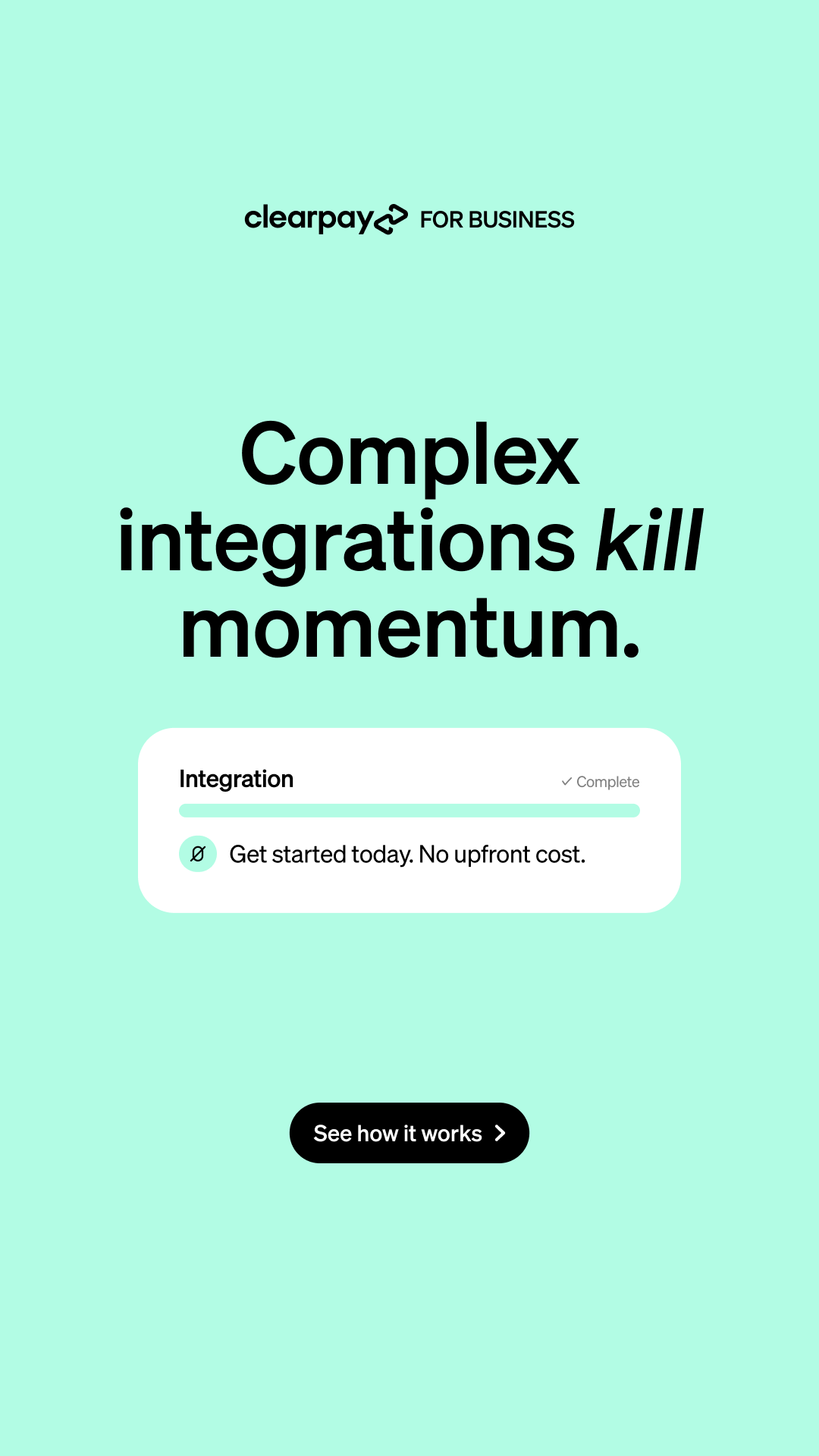 Clearpay Facebook ad