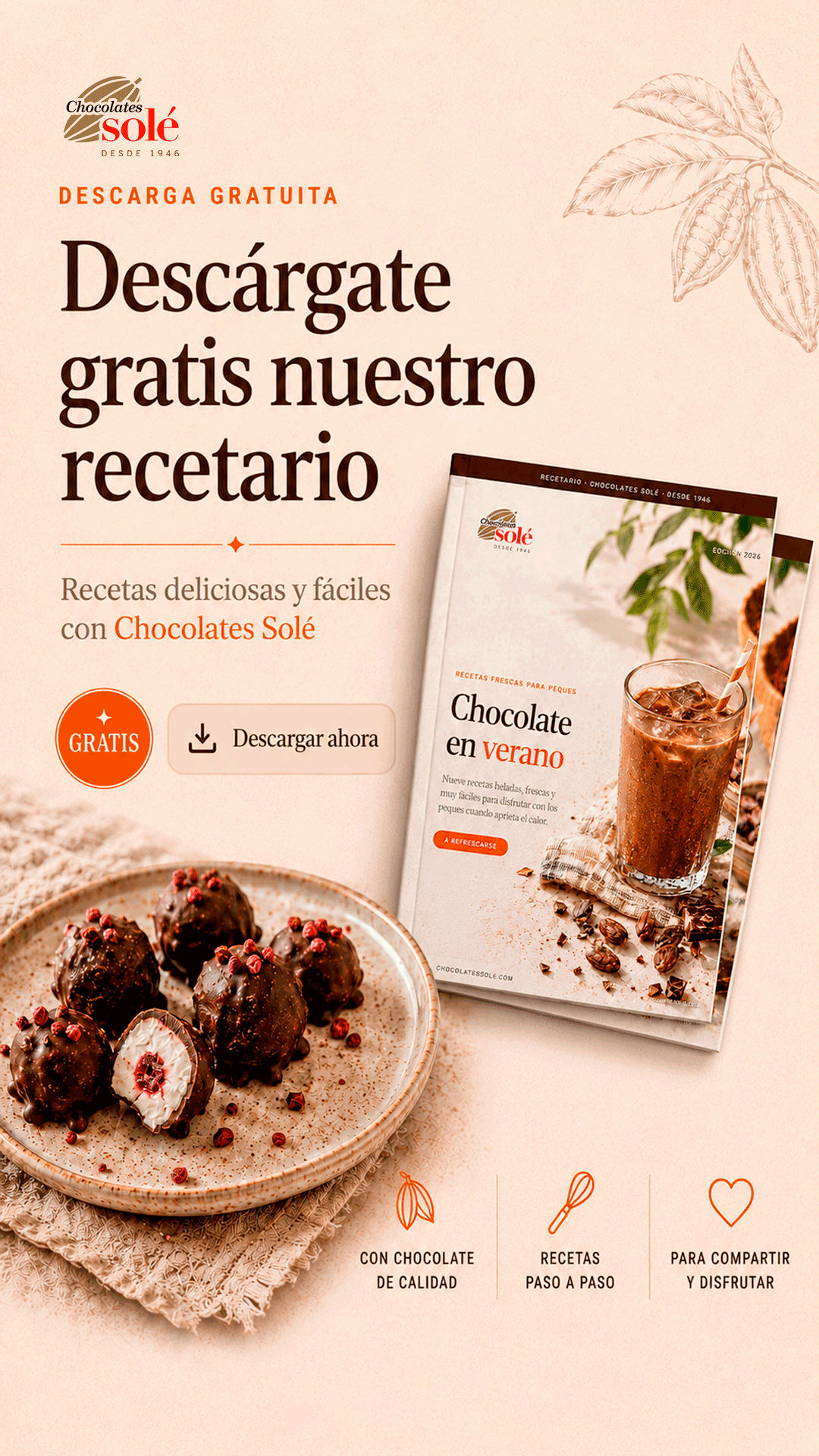 Chocolates Solé Facebook ad from Jul 9, 2026