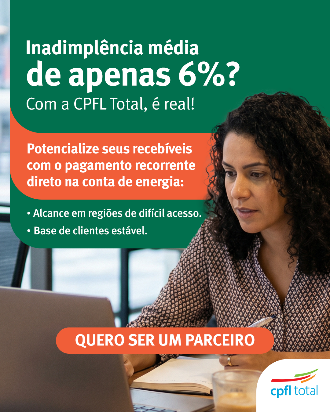 CPFL Total Facebook ad: Seja um parceiro da CPFL Total