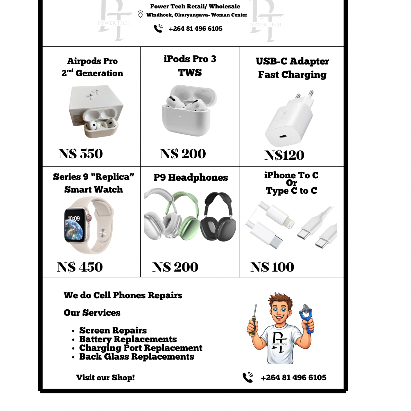 PowerTech. Facebook ad: Type C Earphones