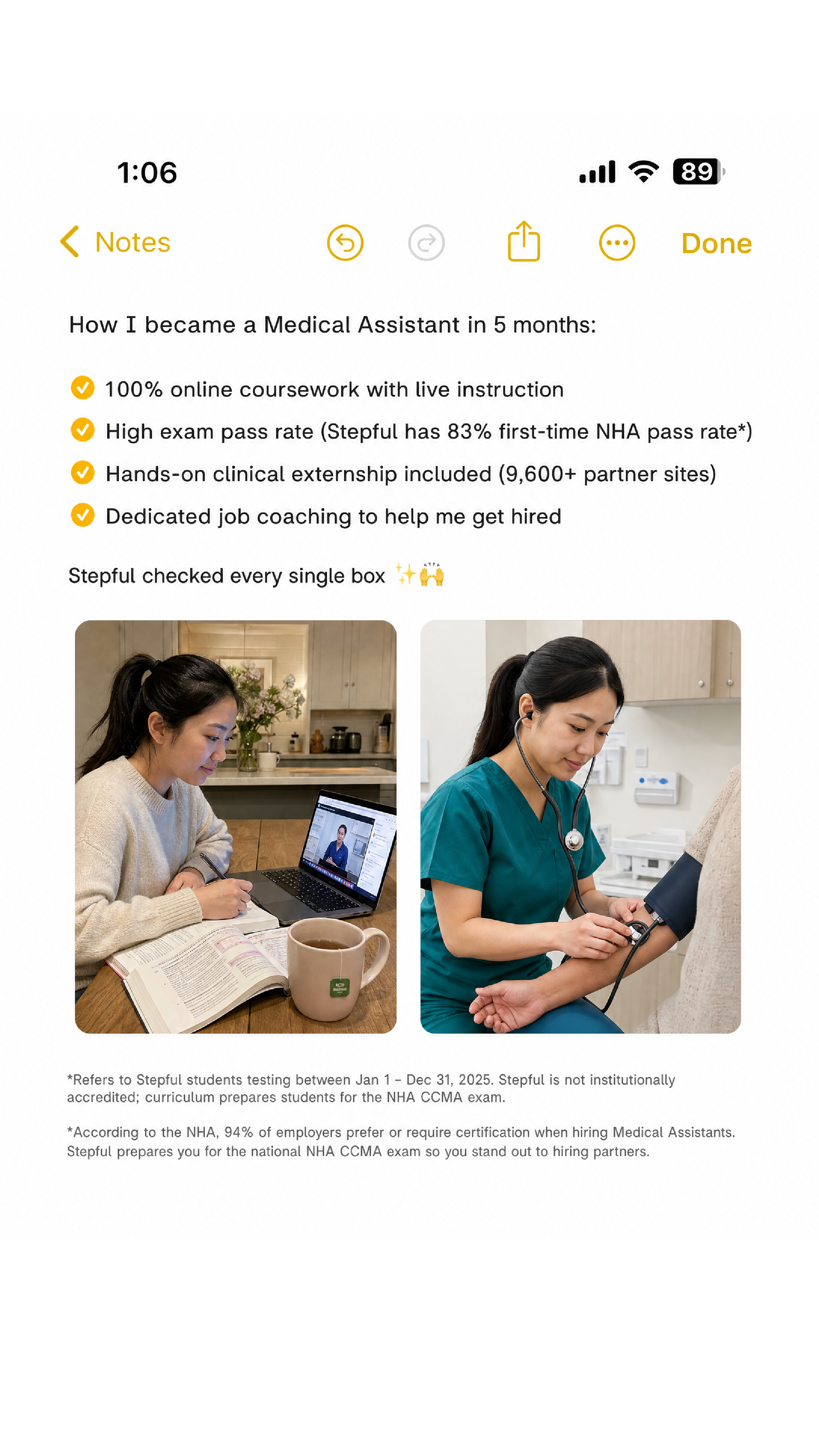 Stepful Facebook ad: Stand out from book-only pre-meds