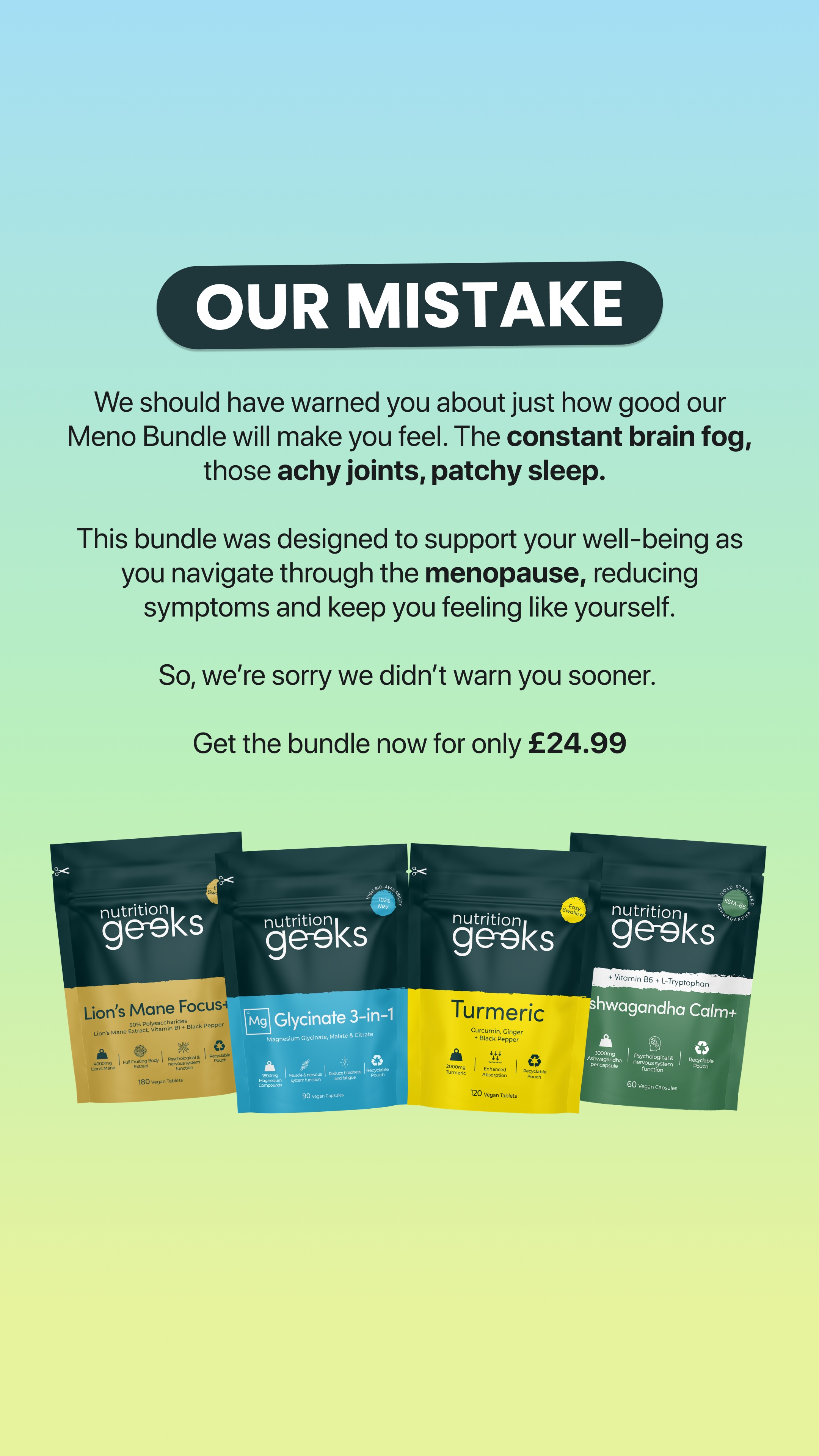 Nutrition Geeks Facebook ad
