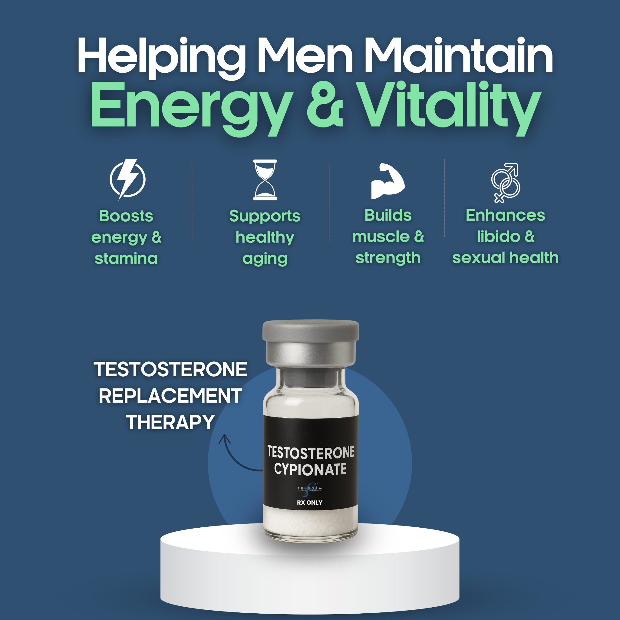 TruForm Longevity Center Facebook ad: Rediscover Your Energy and Drive