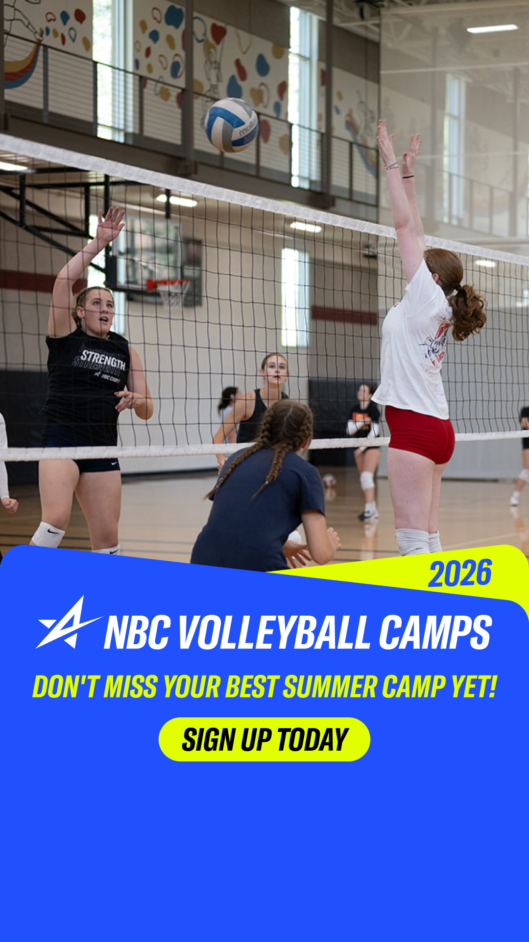 NBC Volleyball Camps! Facebook ad from Jun 19, 2026