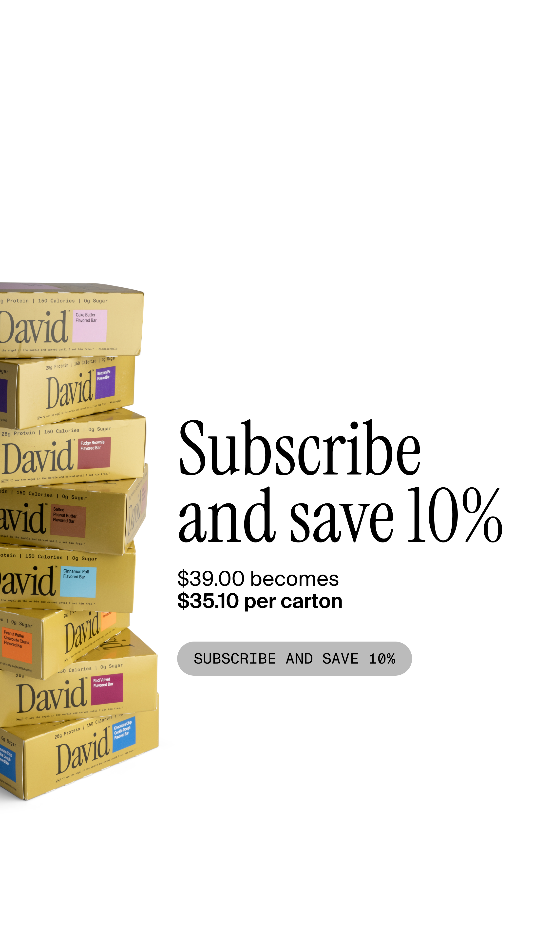 David Protein Facebook ad