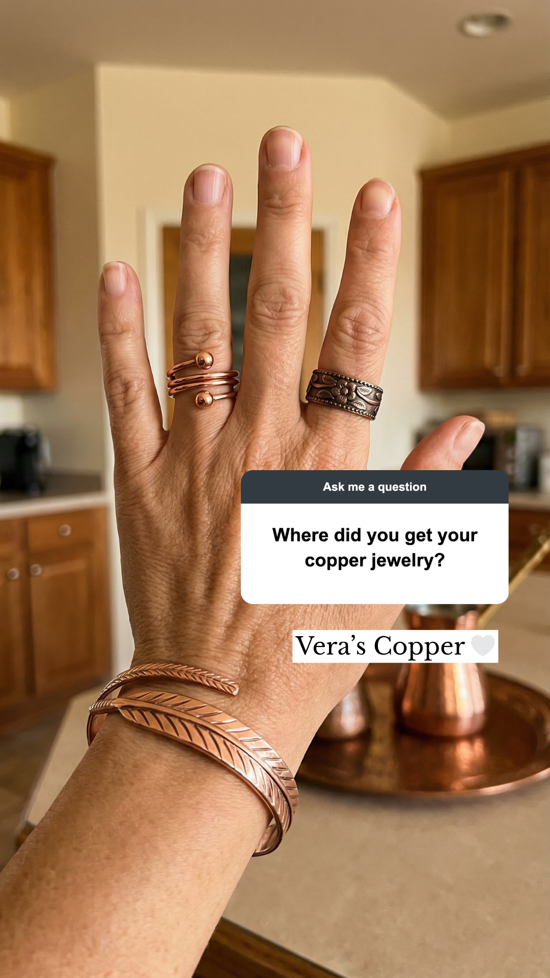 Vera’s Copper Jewelry Facebook ad