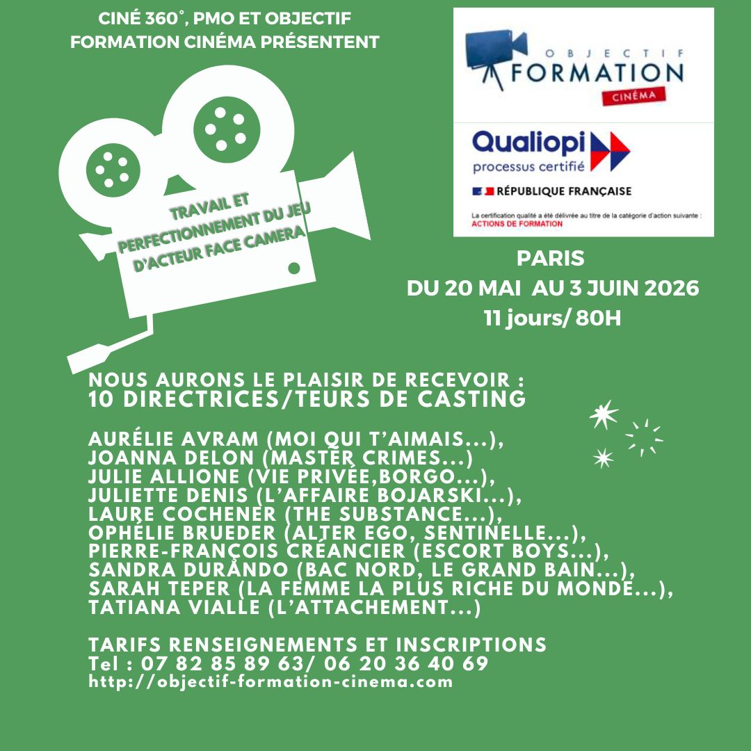 Objectif formation cinéma Facebook ad