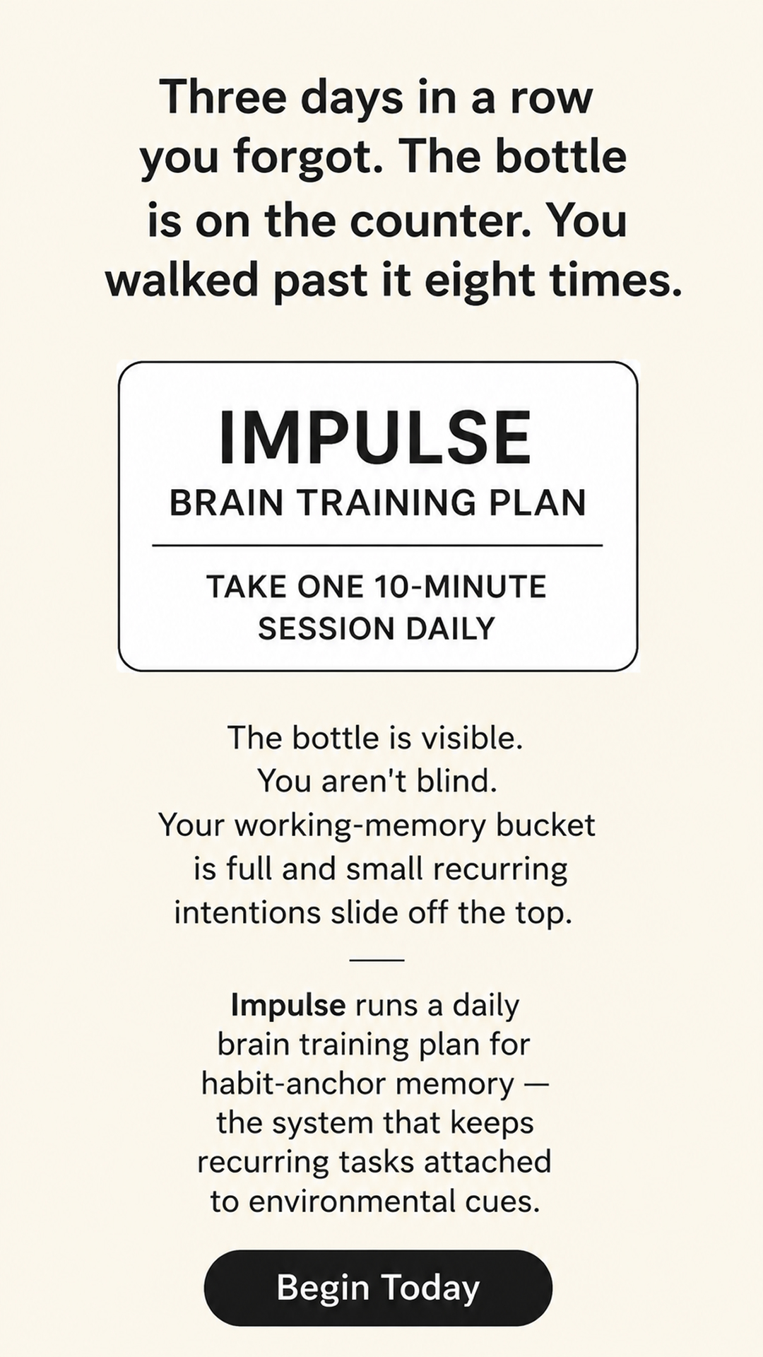 Impulse: Brain Training & Self-Discovery Facebook ad