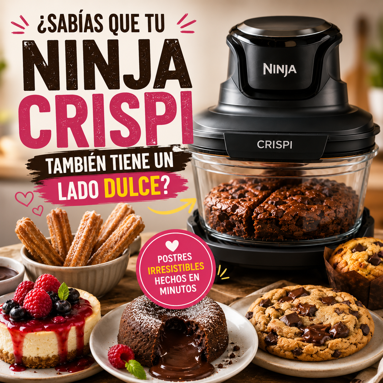 Bien Estar Salud Facebook ad: ¿Solo haces pollo y papas en tu Ninja Crispi?