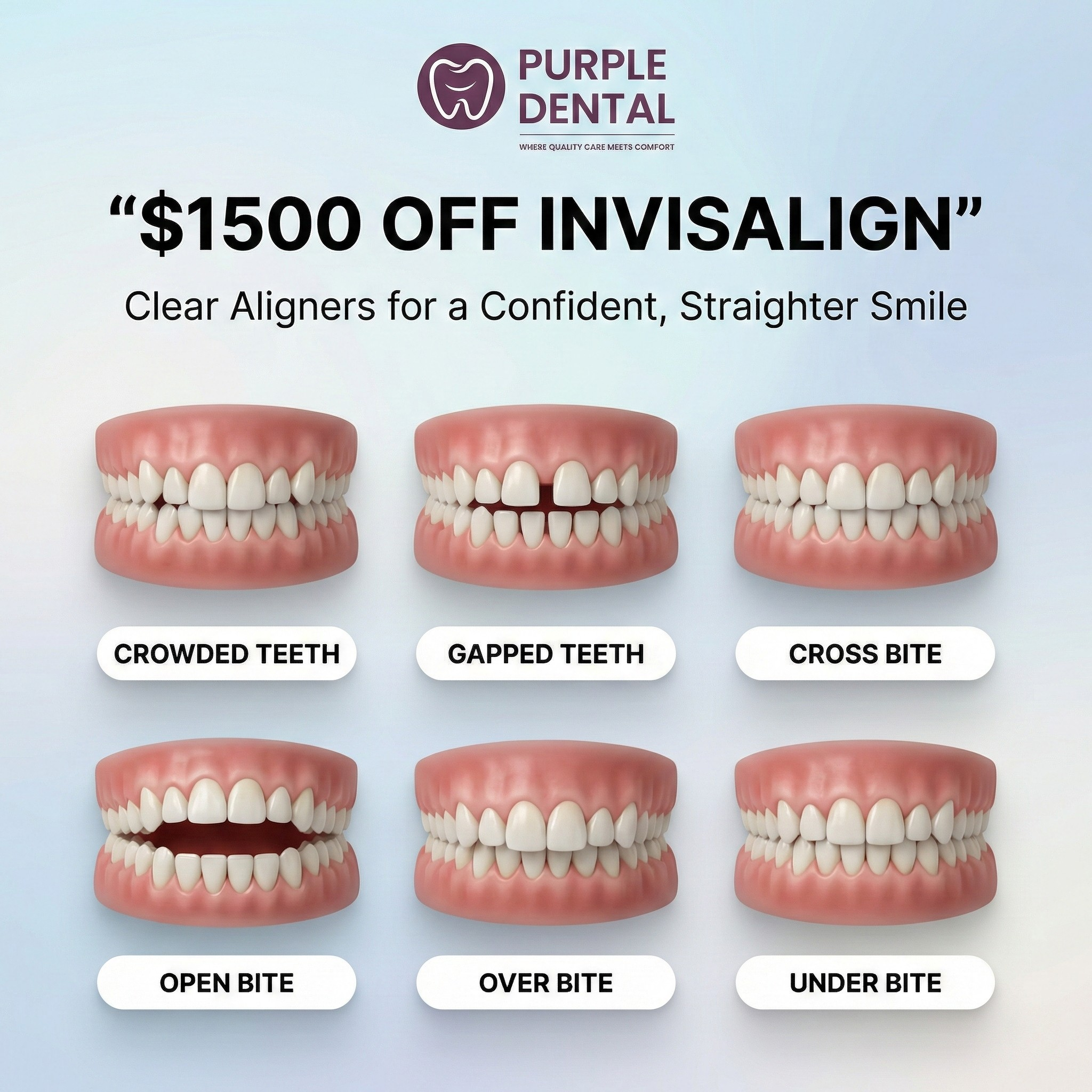 Purple Dental Facebook ad: Glastonbury’s Invisalign Event, Save $1,500