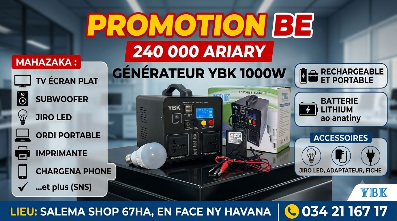Salema SHOP Facebook ad: GÉNÉRATEUR CHARGEABLE