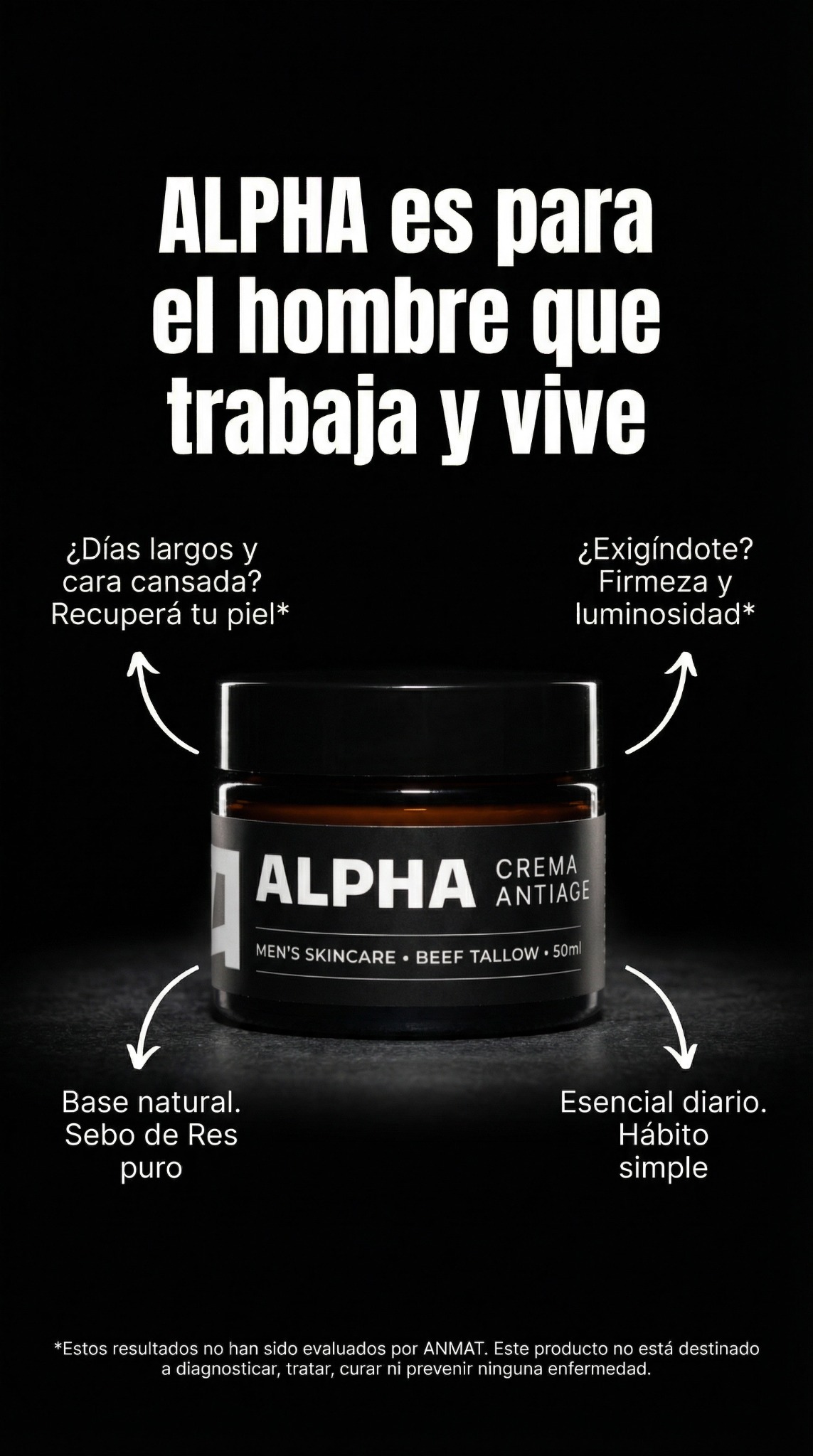 Alpha For Men Facebook ad: 1# Skincare para hombres en Argentina