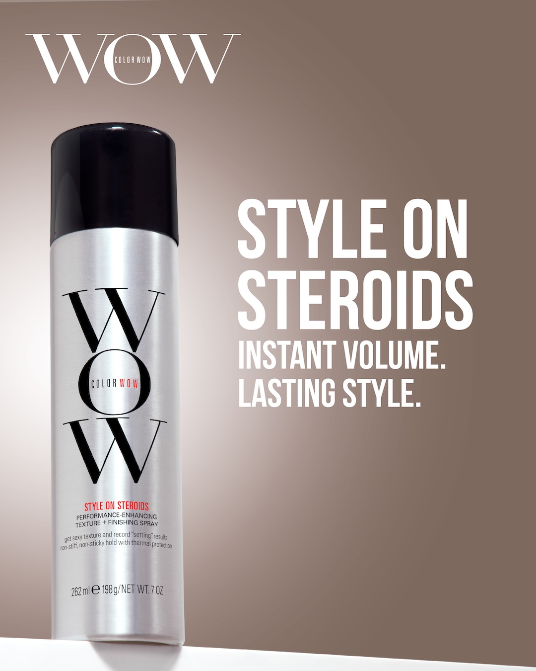 Color Wow Facebook ad: Instant Texture & Volume