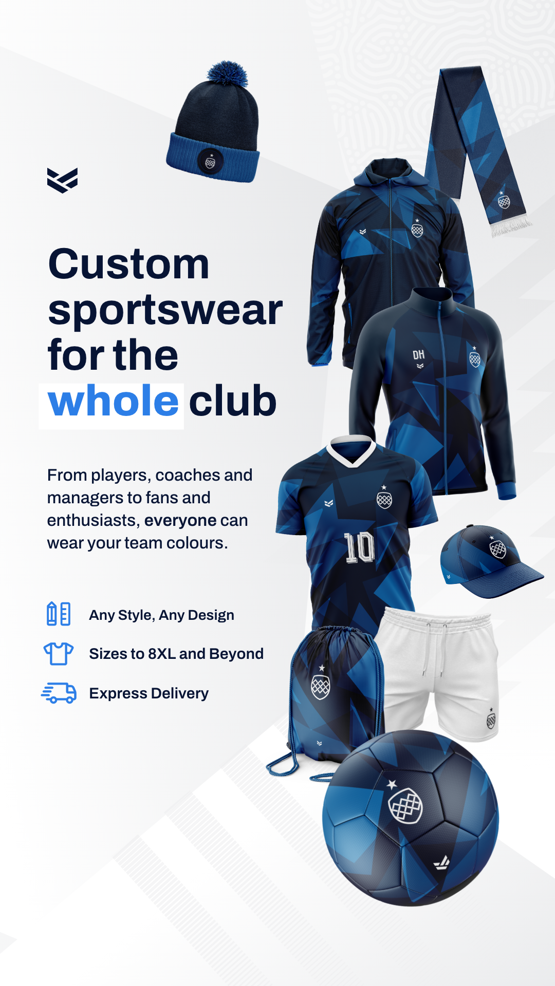 OLIK Facebook ad: Custom Football Kits
