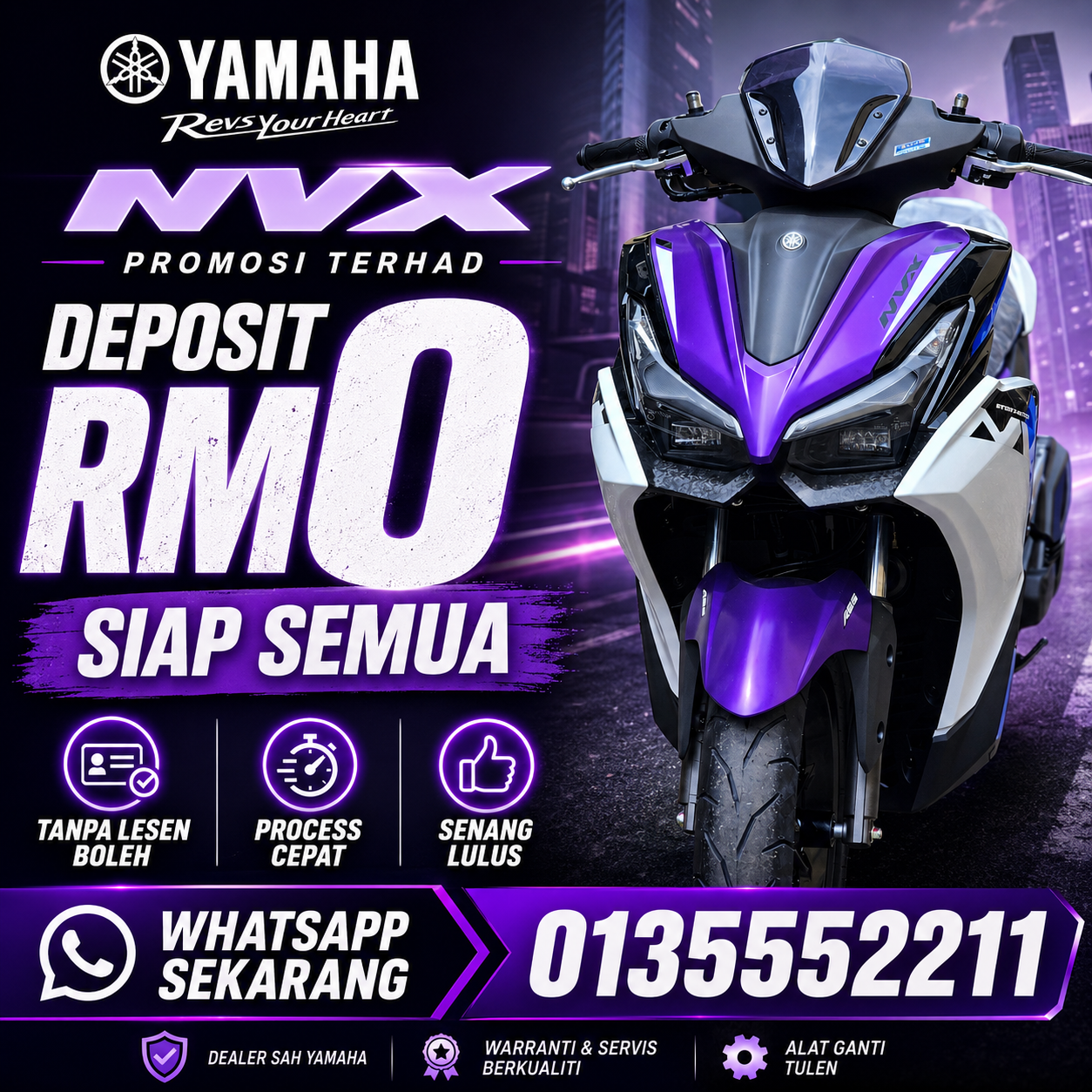 LK BIKES MOTOR Facebook ad: Yamaha NVX Baru!