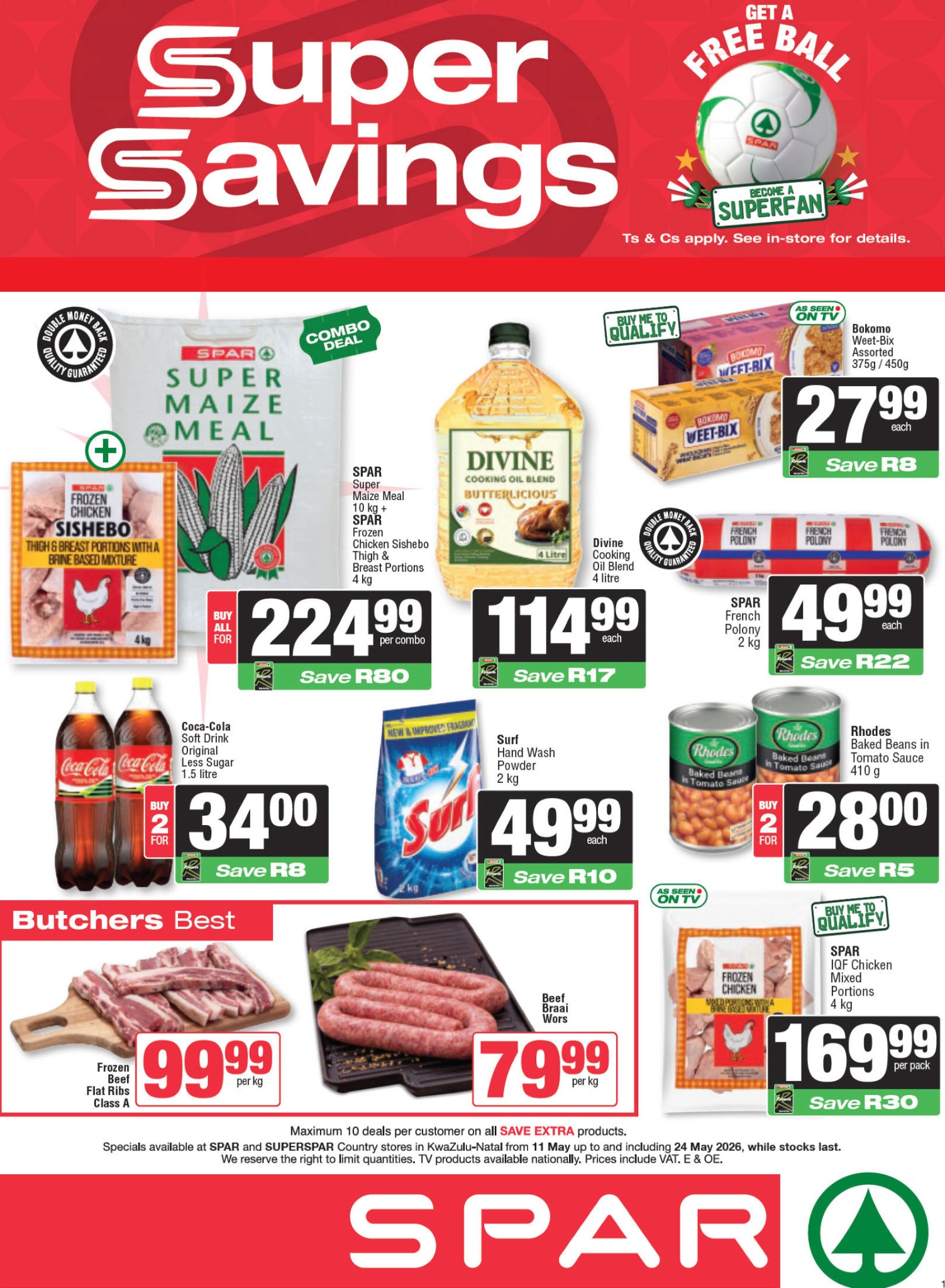 Guzzle Catalogue Specials Facebook ad: SPAR & SUPERSPAR KwaZulu-Natal (Country): Super Savings (11…