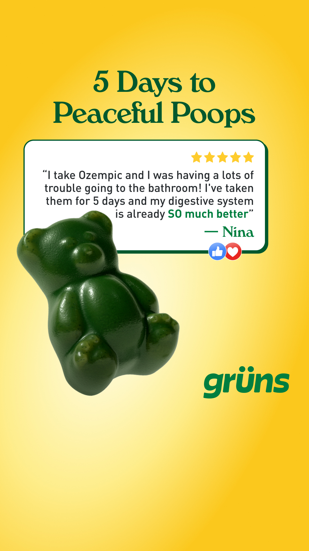Grüns Facebook ad