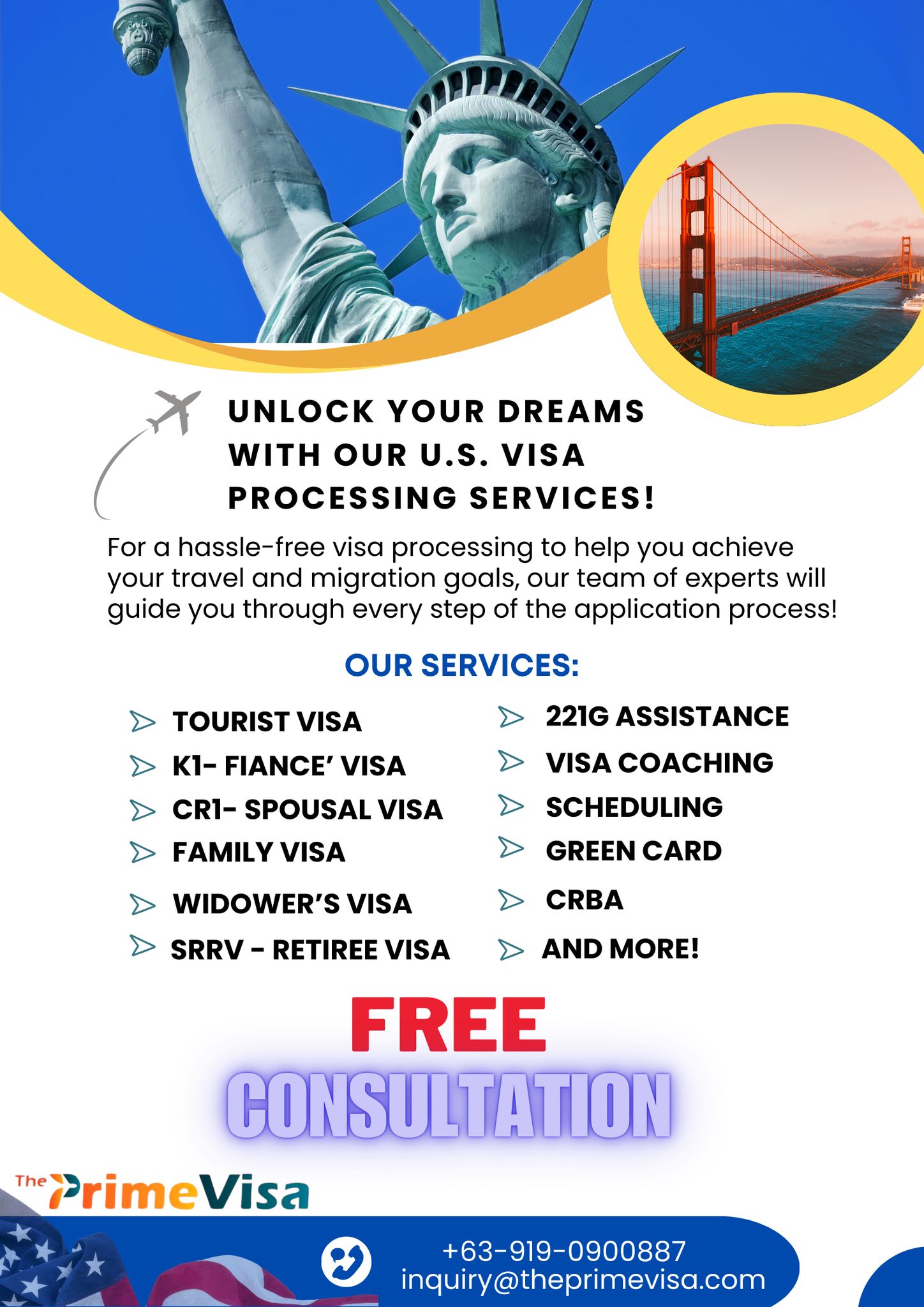 The Prime Visa Facebook ad: Chat with us