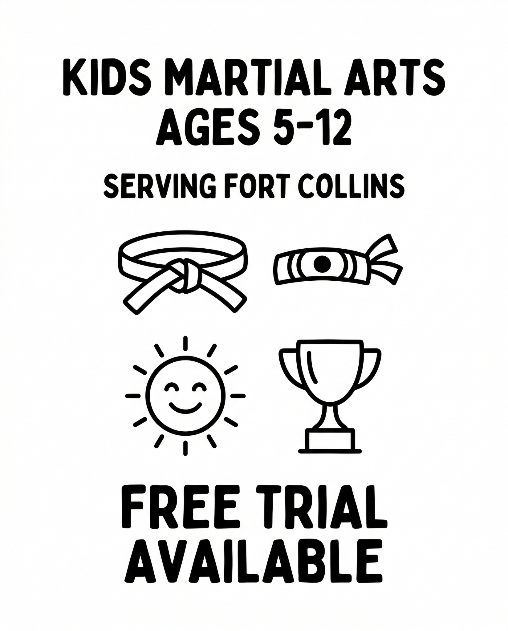 Total Ryu Martial Arts Facebook ad: Free Kids Martial Arts Class in Fort Collins