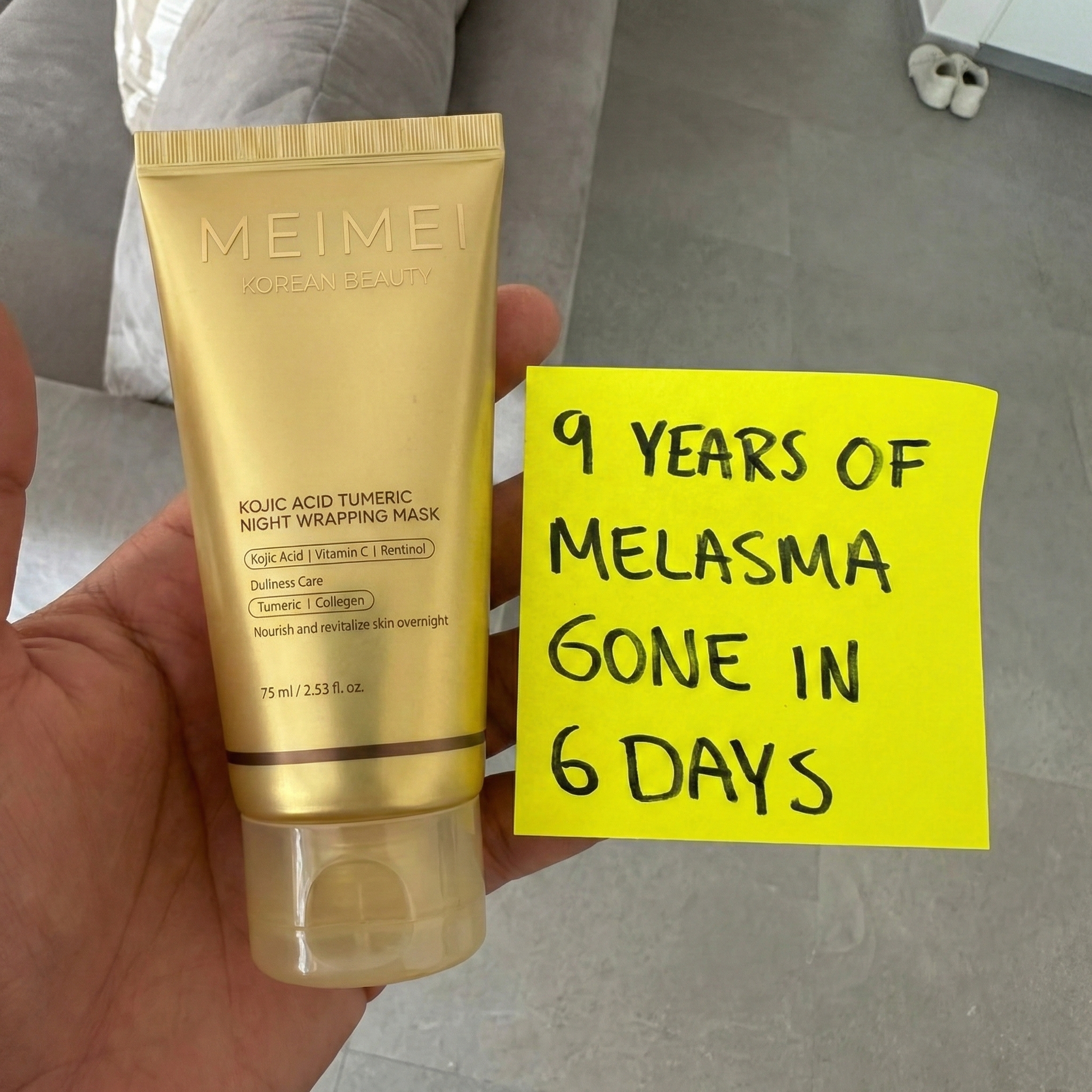 Korean Skincare Tips Facebook ad: Fade Melasma and Stubborn Dark Spots