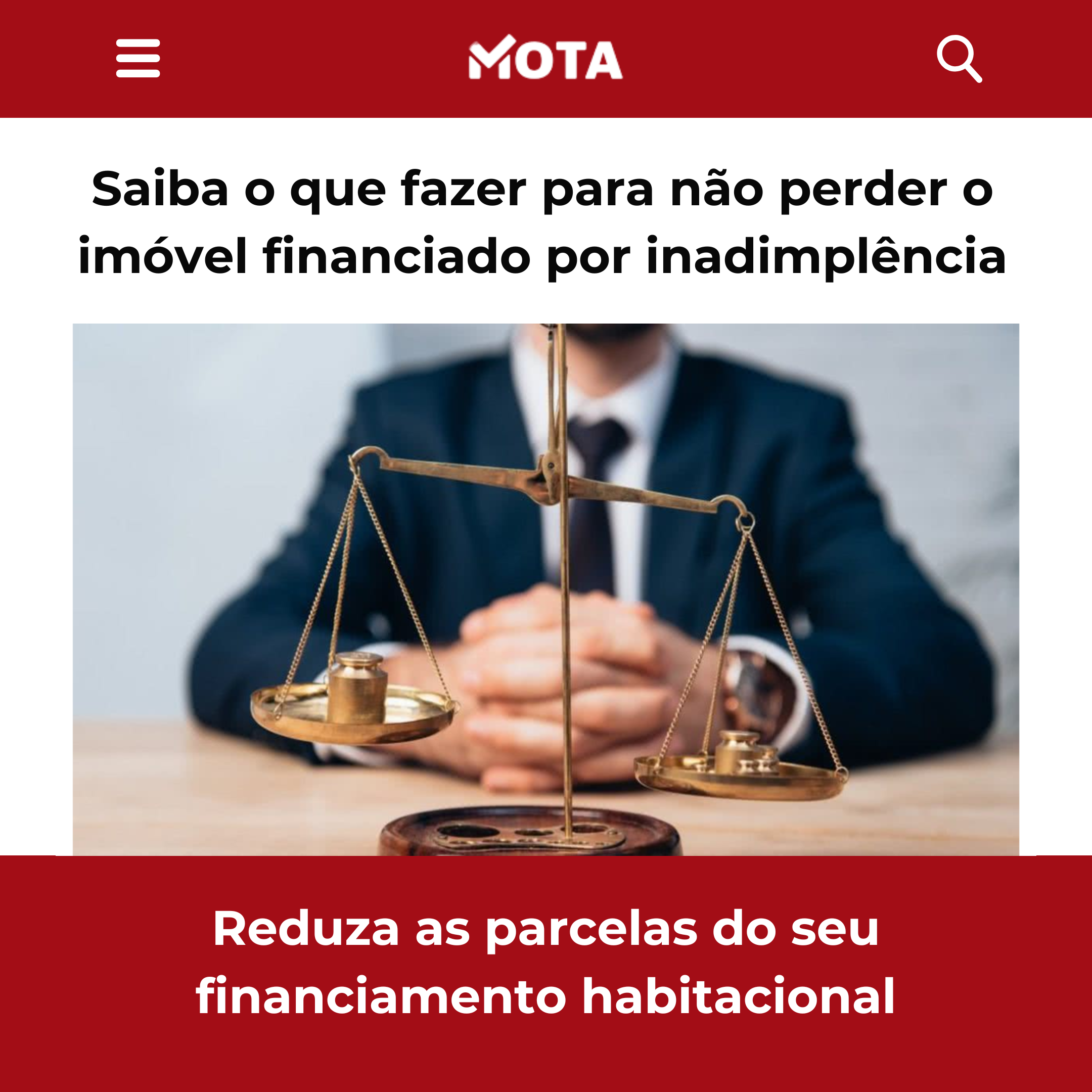 Assessoria Mota Facebook ad: Você financiou seu imóvel e sente que as…