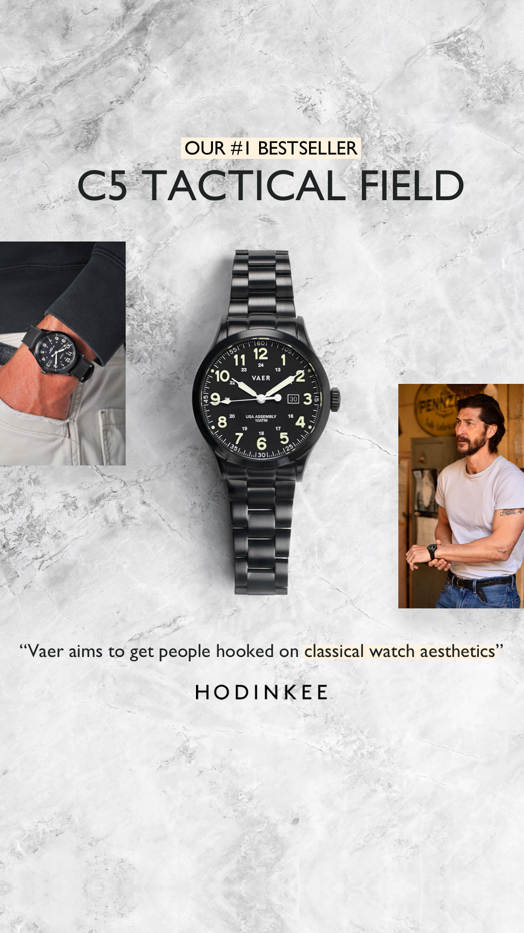 Vaer Watches Facebook ad