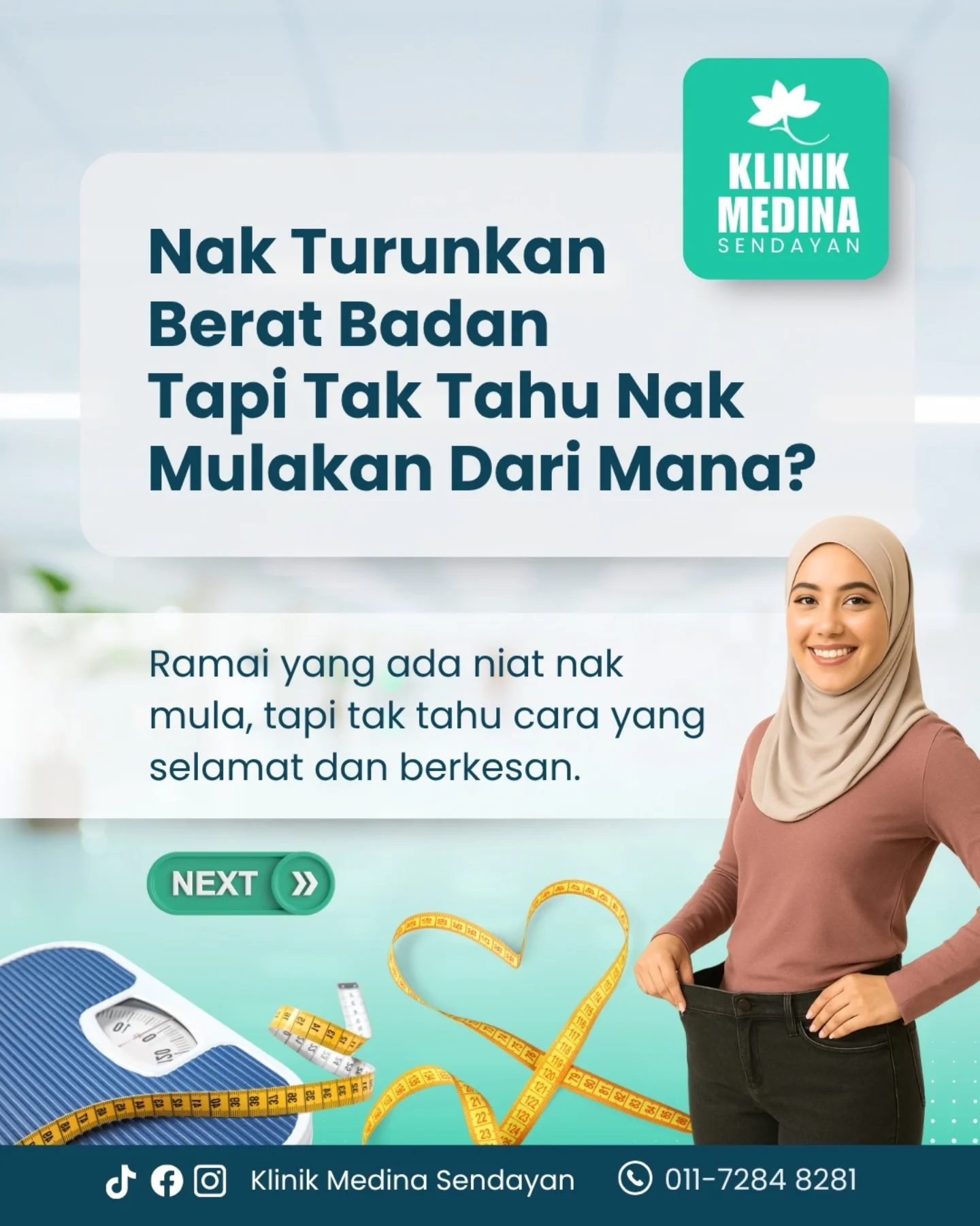 Klinik Medina Sendayan Facebook ad: Ingin turunkan berat badan dengan cara yang selamat…