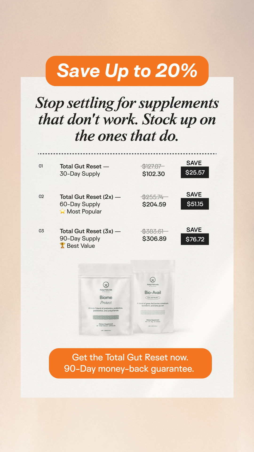 Adapt Naturals Facebook ad